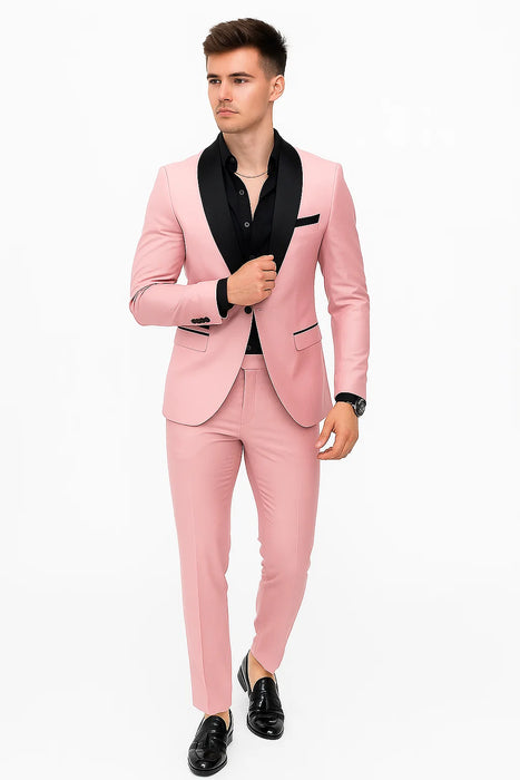Pink Prom Tuxedo - Wedding Suit - Groom Tuxedo Suit