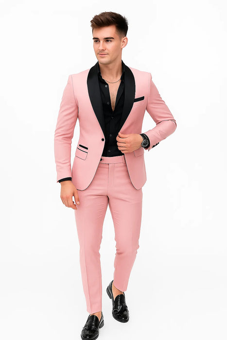 Pink Prom Tuxedo - Wedding Suit - Groom Tuxedo Suit