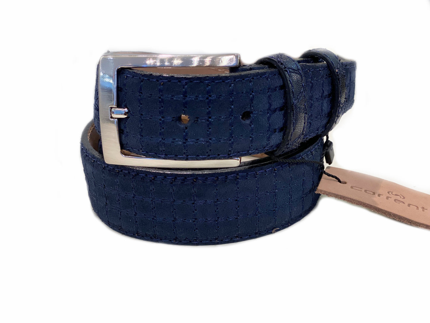 CBelt- 2220 Stitch Suede Belt - Navy Suede - Image 3