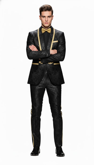 Black and Gold Suit - Paisley Suit