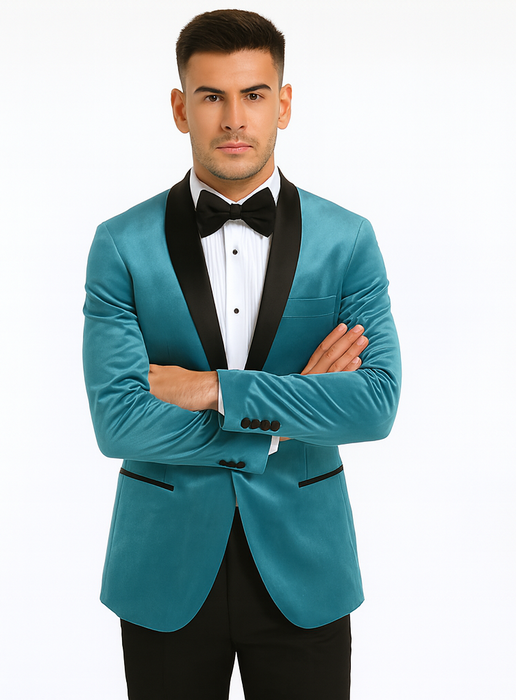 Black and Teal Tux for Every Occasion