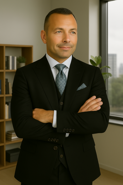 Wool Suit - Italian Made Business Suit by Statement Men's 3 Piece 100% Wool Fashion Suit - Bold Colors