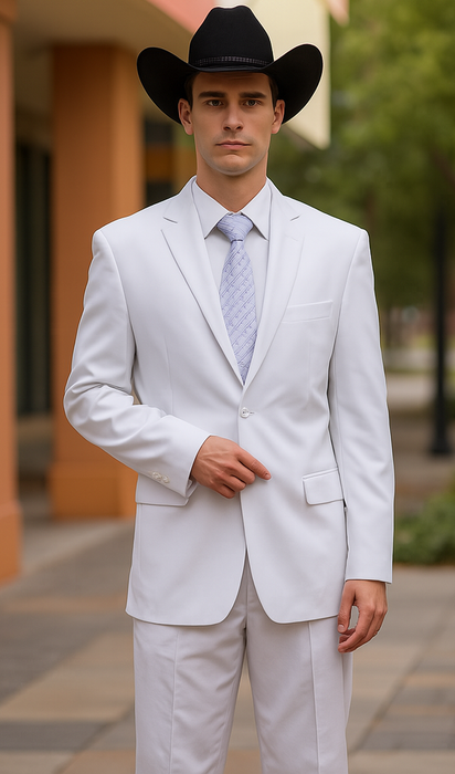 Bolzano Men's 100% Polyester 2 Buttons Fully Lined Dress Suits