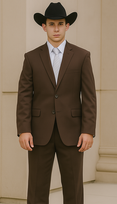 Bolzano Men's Fully Lined 2 Buttons 100% Polyester Dress Suits