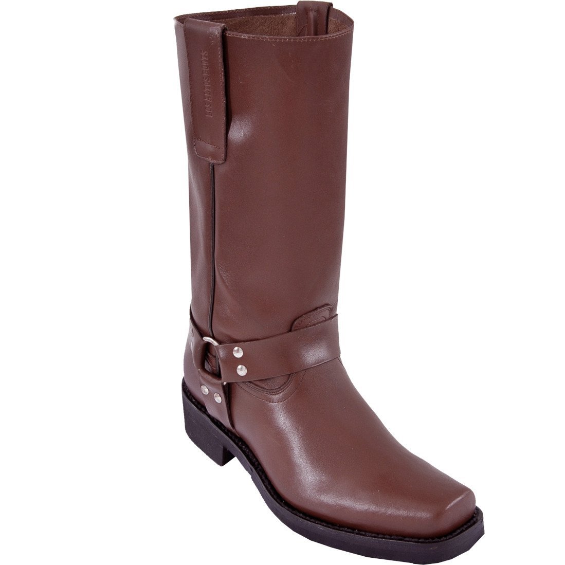 Botas de Cuero Acabado Napa con Horma Biker LAB-554607