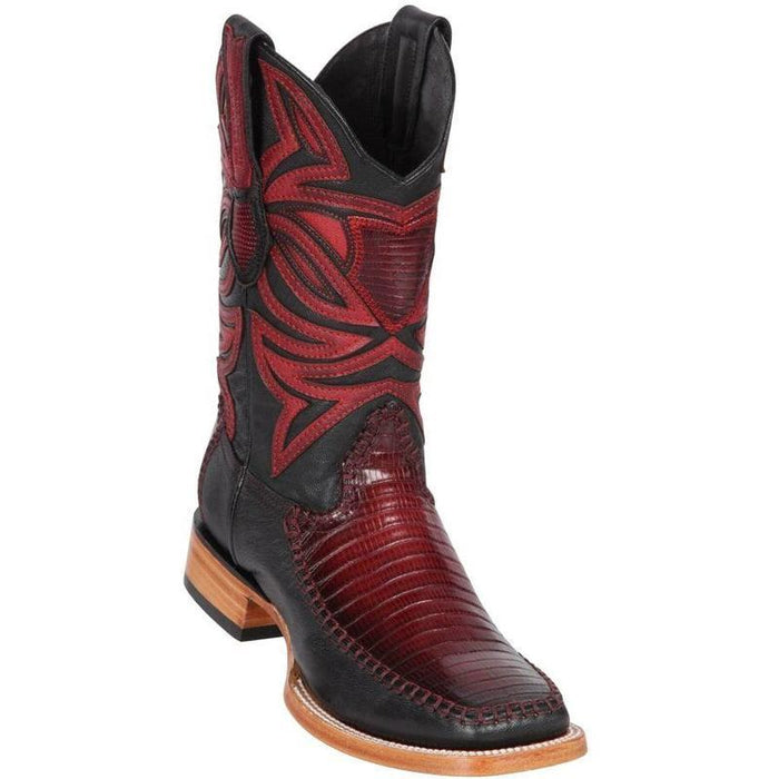 Botas de Armadillo Lizard con Venado Horma Ranchera Cuadrada