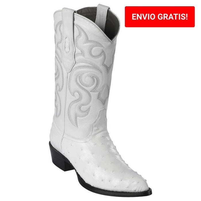 Botas de Avestruz Original Horma Puntal Color Blanco LAB