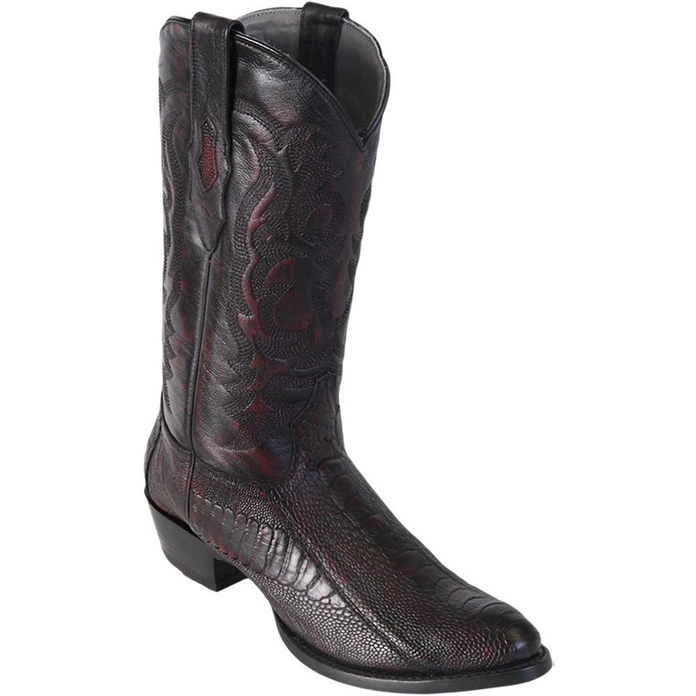 Botas de Avestruz Original Horma Roper con Zipper Color Café main image 1