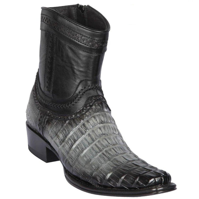 Botas de Cocodrilo Caiman Cola Cortas Horma Europea Cuadrada