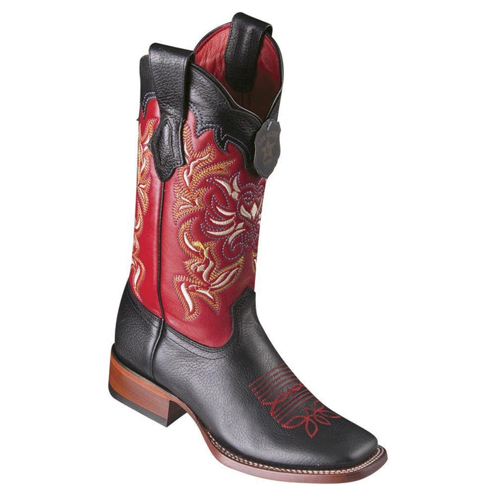 Botas Vaqueras de Cuero Grisly en Punta Amplia para Dama