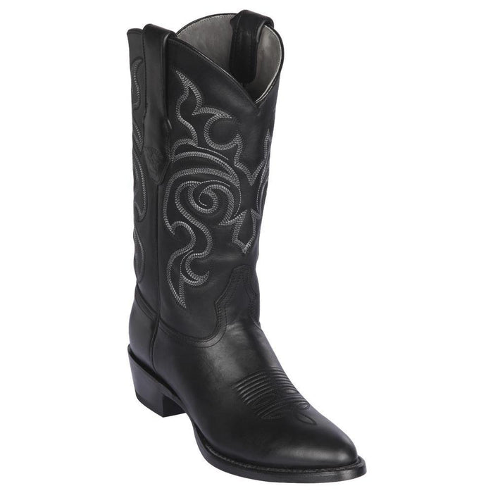 Botas Vaqueras de Cuero Original Pull Up Punta Redonda