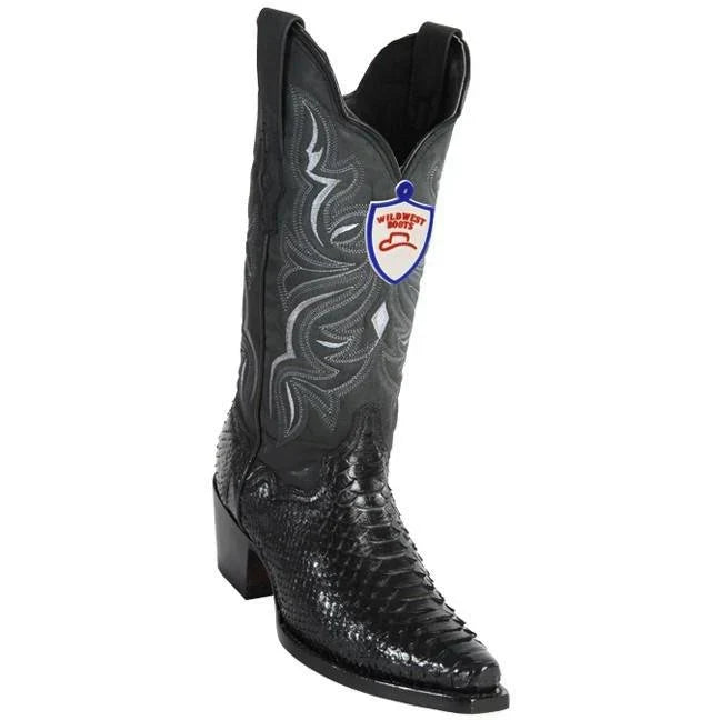 Botas Vaqueras de Piton Original en Punta Recortada para Dama WW