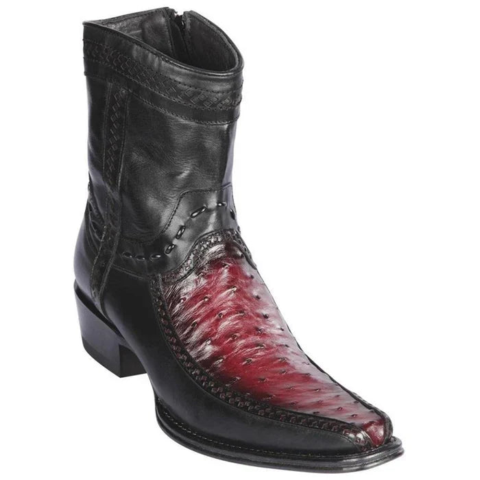 Botin Avestruz con Venado Original Punta Europea LAB