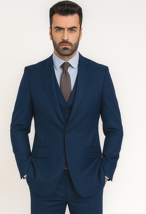 Brand: Caravelli Collezione Suit - Caravelli Suit - Caravelli italy Men's Beige Slim Fit Suit