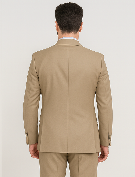 Brand: Caravelli Collezione Suit - Caravelli Suit - Caravelli italy Men's Beige Slim Fit Suit