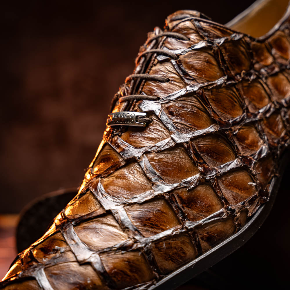 Marco_Di_Milano Olivieri: Clear Brown Leather Dress Shoe