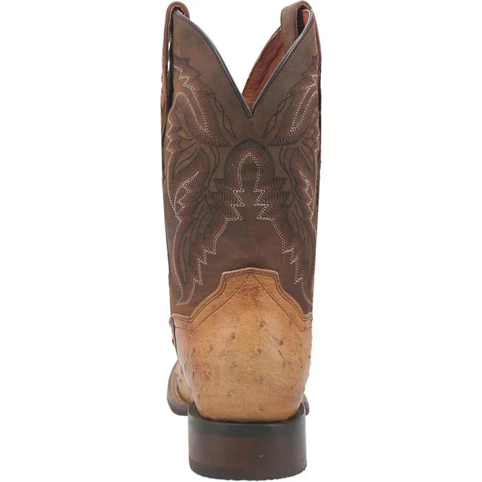 Dan Post Men's Alamosa Full Quill Ostrich Square Toe Boots - Sand - Image 6