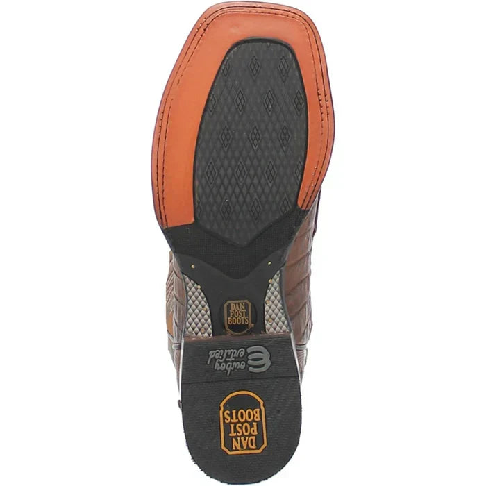 Dan Post Men's Kingsly Genuine Caiman Belly Square Toe Boots - Bay Apache - Image 7