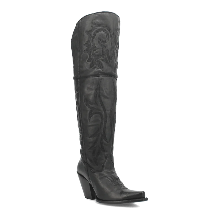 Dan Post Women's Jilted Snip Toe Leather Tall Boots - Black