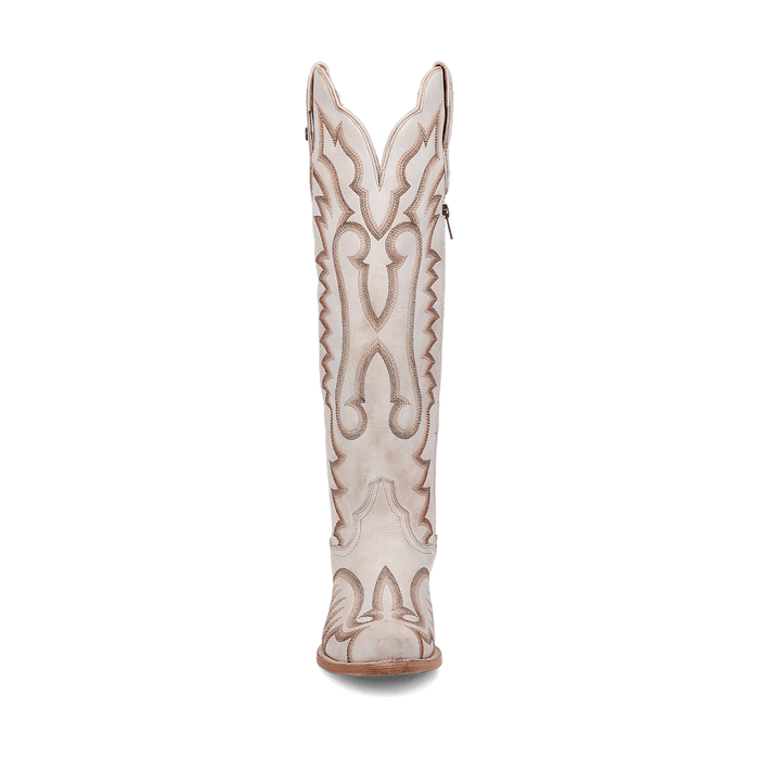 Dan Post Women's Josie Snip Toe Leather Tall Boots - White