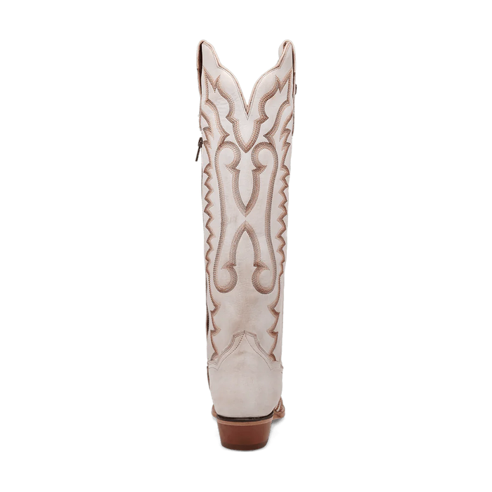 Dan Post Women's Josie Snip Toe Leather Tall Boots - White