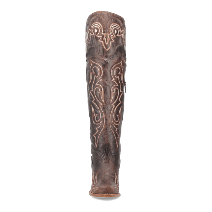 Dan Post Women's Kommotion Snip Toe Leather Tall Boots - Chocolate