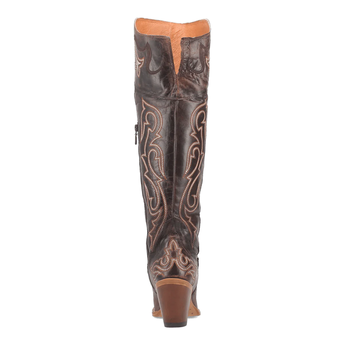Dan Post Women's Kommotion Snip Toe Leather Tall Boots - Chocolate