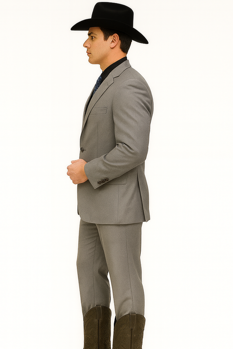 Designer Men's 2 buttons fully lined slim fit Gray suit