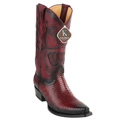 King Exotic Men's Lizard Snip Toe Western Boots