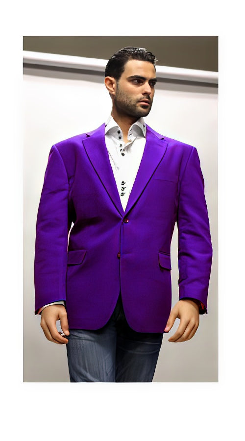 Velvet Blazer - Mens Velvet Jacket Cheap Priced Online Purple Super 150's Fabric Sport Coat