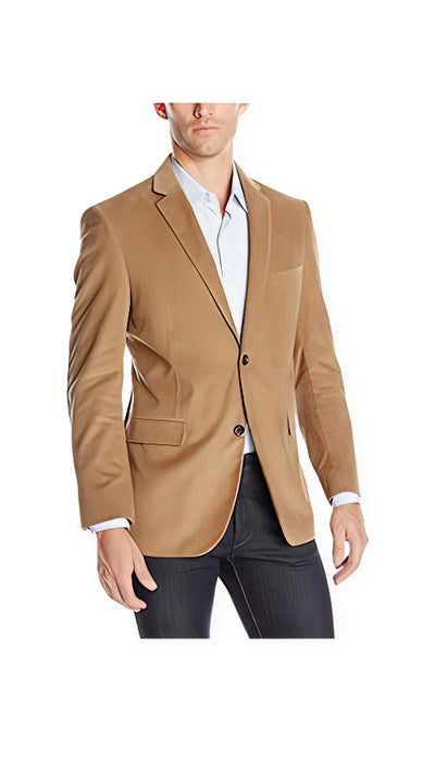 Men's Side-Flap Pocket Cotton Corduroy Sport Coat Wheat