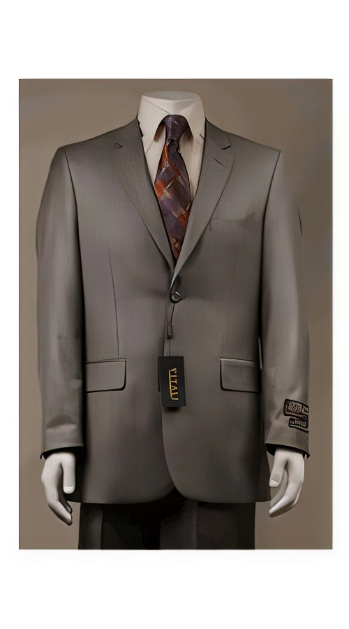 Big And Tall Size 56 To 72 2-Button Suit Textured Patterned Sport Coat Fabric Beige