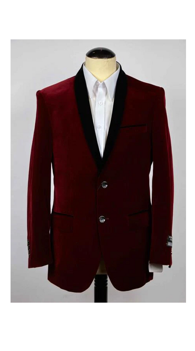 Men'S Slim Fit 2 Button Cheap Priced Designer Fashion Dress Casual Blazer For Men On Sale Burgundy ~ Wine ~ Maroon Suit And Black Shawl Lapel Blazer