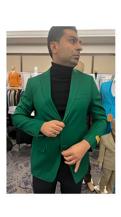 Mens Emerald Green Blazer - Green Sport Coat - Summer Jacket - Linen Blazer