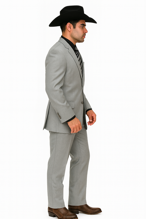Grey-Gray Solid Color discounted Cheap Priced Business Suit Clearance Sale regular cut Available in 2 or Three ~ 3 Button Style Regular Classic Cut