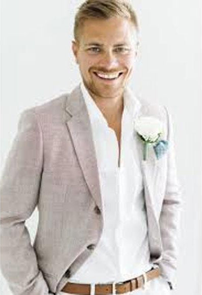 Grey Regular Length 2 Back Button Groom and Groomsmen Wedding Suit
