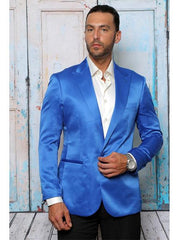 Men's Royal Blue Two Button Blazer