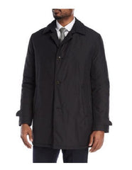 Men's Dress Coat Lerner ~ Edgar Trench Coat ~ Rain Coat 36 inch length Black