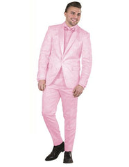 Mens Raspberry One Button Paisley Floral Prom ~ Wedding Suit