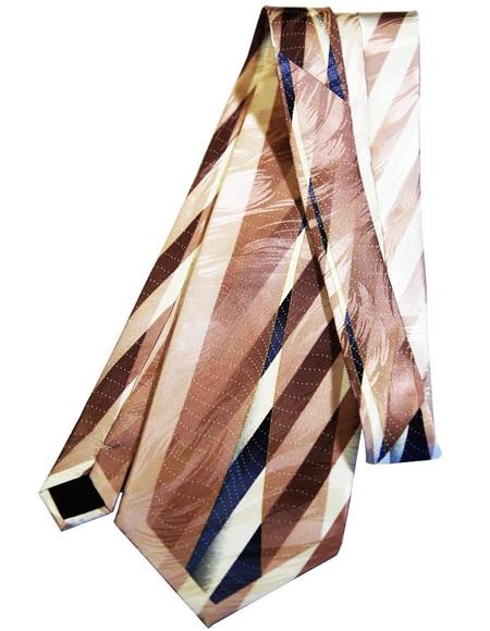Men's Extra Long Bronze ~ Camel Silk Tie