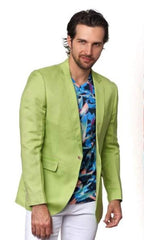 Men's Linen Blazer - Mint