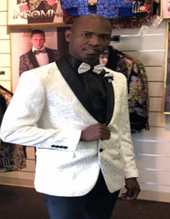 Men's White Shawl Label Cheap Priced Designer Fashion Dress Casual Blazer On Sale One Chest Pocket One Button Blazer