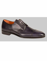 Men's Black Cap Toe Lace Up Classic Look