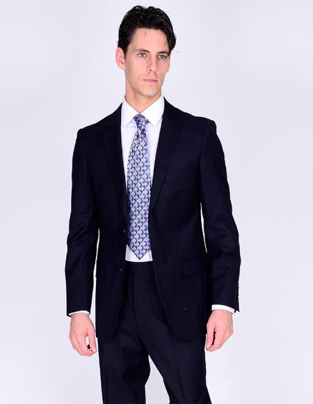 Mantoni Suit Brand Suit Dark Navy- High End Suits - High Quality Suits