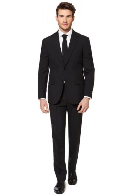Men's Black One Chest Pocket Outfit