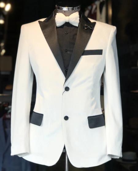 Velvet Tuxedo Dinner Jacket + White