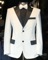Velvet Tuxedo Dinner Jacket + White