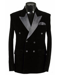 Black Jacket Tuxedo Sport Coat velour Men's blazer