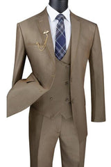 Khaki Color 2 Button Suit