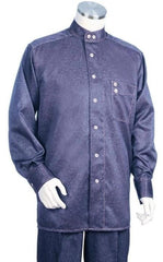 Banded Collar Less Mandarin Shirts - Walking Suit